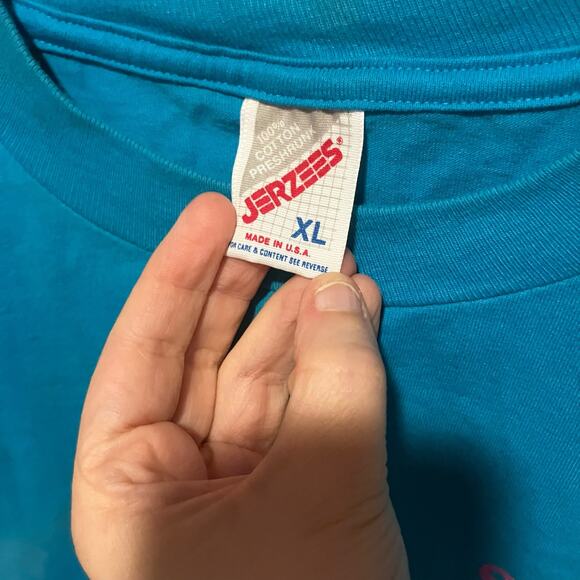 Vintage Showboat Super Star Bingo Las Vegas Casino Tee XL Turquoise Retro - Picture 7 of 12